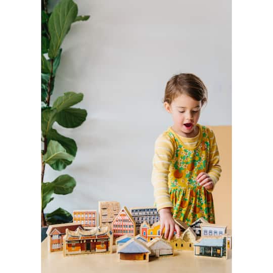 The Freckled Frog Where I Live Wooden Blocks Set